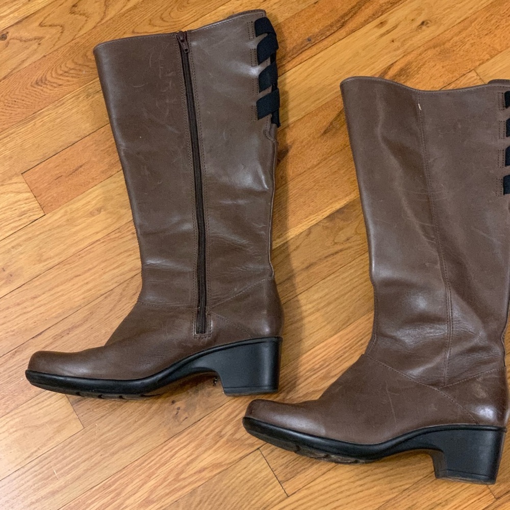Clark’s dark brown boots